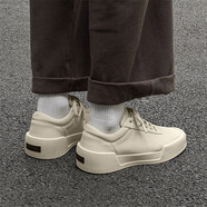 kangnai通勤英倫風(fēng)簡(jiǎn)約板鞋男女厚底休閑高街圓頭增高板鞋白色- 79007白色 44