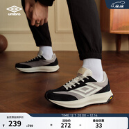 茵寶（Umbro）漫游鞋R708復古跑鞋Vibram鞋底運動(dòng)鞋男鞋休閑鞋女鞋 隕石灰/黑色（男女同款） 37