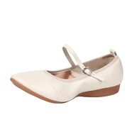 美德美跨境新款拉丁舞廣場(chǎng)舞鞋軟底舞蹈鞋女士式淺口跳舞鞋dance 白色 34