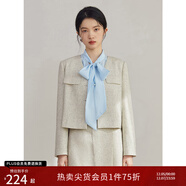自巧小個(gè)子法式復古小香風(fēng)套裝女2023春裝新款設計感短外套半身裙 流花米-西裝 M (153-155cm左右參考)
