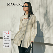 MO&Co.夏季襯衫式坎肩連衣裙套裝MBB2DRS009設計感高級感moco 砂殼色 M 165