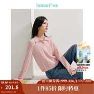 茵曼（INMAN）毛衣女POLO領(lǐng)冬季套頭針織衫通勤長(cháng)袖毛衣上衣 桃粉色 XL
