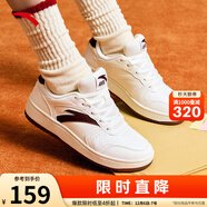 安踏輕松板鞋女鞋德訓鞋百搭休閑運動(dòng)鞋女秋冬新款厚底增高耐磨小白鞋 【安踏元年板鞋】象牙白/絳紅色 40 (250mm)