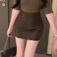 書(shū)與茶顯身材御姐范輕熟風(fēng)美拉德春秋冬內搭套裝包臀短皮裙子女2026連衣 咖色包臀短皮裙(有安全褲) S