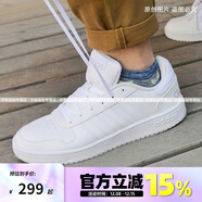 adidas阿迪達斯男鞋NEO 百搭舒適輕便簡(jiǎn)約低幫網(wǎng)球運動(dòng)休閑板鞋小白鞋 白色DB1085 44.5