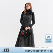 范思藍恩千金風(fēng)甜美氣質(zhì)顯瘦a字連衣裙女冬季2025新款裙子4325 灰色 XL
