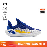 UNDER ARMOUR庫里CURRY 11男女情侶運動(dòng)籃球鞋3027416 藍黃色100 3026615-100 42.5