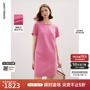 朗姿小香風(fēng)直筒氣質(zhì)高級感裙子女春季新款設計感連衣裙 玫粉色 S