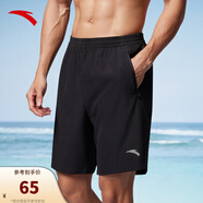 安踏速干褲丨短褲男運動(dòng)褲2025夏季休閑黑色五分褲送爸爸跑步健身褲 速干(口袋拉鏈）2423-1 M (男適合170)