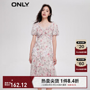ONLY時(shí)尚甜美泡泡袖V領(lǐng)中裙碎花連衣裙女|123207140 彩花1 XS (155) 76A