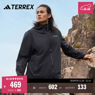 adidas戶(hù)外運動(dòng)舒適連帽軟殼衣男裝秋冬阿迪達斯官方TERREX 黑色/黑色   L