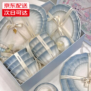 樹(shù)芒碗盤(pán)餐具奶油風(fēng)家用碗碟碗筷碗套裝喬遷結婚送禮 【雙耳湯鍋禮盒裝】10人食 42件套 破損包賠贈送運費險