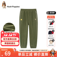 暇步士（Hush Puppies）童裝兒童男女大童秋冬款舒適簡(jiǎn)約百搭針織長(cháng)褲 深竹綠C款 常規款 120