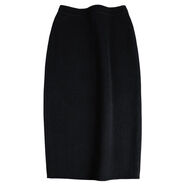 小黑裙黑色秋冬半身裙女短中長(cháng)款雙面羊毛呢絨A版包臀修身顯瘦OL 雙面黑色包臀長(cháng)裙 S S