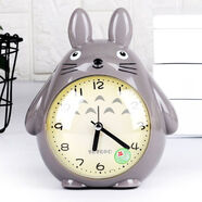 詠幻布谷鳥(niǎo)兒童鬧鐘卡通說(shuō)話(huà)叫懶蟲(chóng)起床音樂(lè )學(xué)生用床頭靜音多功能可愛(ài) 灰色龍貓靜音+夜燈+說(shuō)話(huà)+唱歌