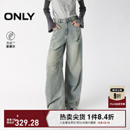 ONLYONLY2025秋季新款時(shí)髦3D立體燈籠褲長(cháng)褲闊腿褲牛仔褲女|125332058 J33復古350牛仔洗水 L L褲長(cháng)減短