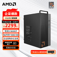 AMD 銳龍R5 5600GT商用辦公家用網(wǎng)課財務(wù)設計臺式電腦游戲主機DIY組裝機電腦辦公套件 配置二5600GT+16G+500G單主機JD物流 單主機