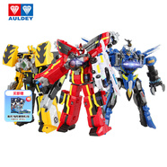 奧迪雙鉆（AULDEY）巨神戰擊隊3動(dòng)漫英雄機器人豪華版3只裝超救創(chuàng  )擊王男孩玩具