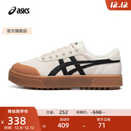亞瑟士ASICS男鞋休閑鞋運動(dòng)復古板鞋舒適耐磨 COURT TRAIL 米白/黑色205 40