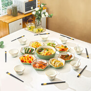 裕行北歐陶瓷碗盤(pán)碗碟餐具套裝36頭維也納拼盤(pán)禮盒裝過(guò)節喬遷結婚送禮