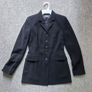 美單秋款女士單排扣長(cháng)袖黑色休閑西裝修身百搭帥氣顯瘦外套女 黑色5扣款 均碼 36