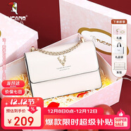 啄木鳥(niǎo)（TUCANO）包包女款2025年牛皮鏈條小方包單肩斜挎包圣誕新年生日禮物送女友