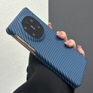 頂競雙中軸保護適用華為mateX5/X6手機殼MateX7榮耀MagicV5拼色三星ZFold7/6磁吸充電X3折疊碳纖維紋套 [深藍]碳纖維紋雙中軸保護殼（內置磁吸） 榮耀MagicV3