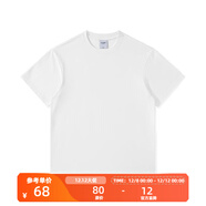 NOTHOMME潮牌夏季男款簡(jiǎn)約純色圓領(lǐng)T恤情侶裝寬松打底衫 大白色230g 寬松版 L (175)