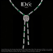 IDee  CREATIVE IDER FOR YOU法國IDee疊翠毛衣鏈長(cháng)款項鏈女輕奢高級感時(shí)尚首飾秋冬配飾禮物