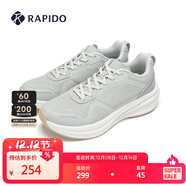 Rapido靂霹道春秋男女同款休閑基礎簡(jiǎn)約時(shí)尚舒適運動(dòng)鞋輕便鞋CQ46K3S01 淺灰色 42