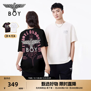 BOY LONDON【元氣少女】男女同款短袖夏季粉色潮牌休閑T恤N01095 黑色N01920 S