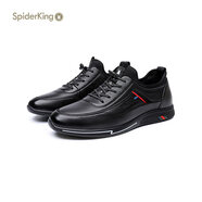 蜘蛛王（SPIDER KING）2025秋冬加絨男鞋輕便保暖跑步鞋 黑色 43