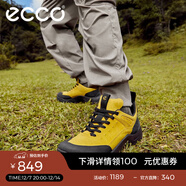 愛(ài)步（ECCO）戶(hù)外運動(dòng)鞋男 休閑跑步鞋登山徒步鞋耐磨抓地鞋子 越野822354 黑色/黃色 82235458277 39