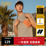 卡賓【涼感】冰絲短袖T恤男夏簡(jiǎn)約圓領(lǐng)體恤休閑純色百搭冰感上衣 淺花灰26 S 165 46