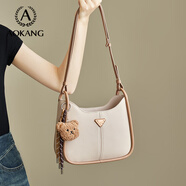 奧康女包新潮牛皮水桶包輕奢斜挎單肩包生日新年情人節禮物送女友老婆