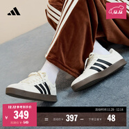 adidas「T頭鞋」VL COURT復古休閑板鞋德訓鞋男女阿迪達斯輕運動(dòng) 漢玉白/黑色/樹(shù)脂黃   43