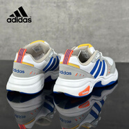 阿迪達斯（adidas）跑步鞋男女鞋2025冬季新款STRUTTER復古老爹鞋休閑緩震輕便運動(dòng)鞋 FZ0660白色/灰色/藍色/黃色 44