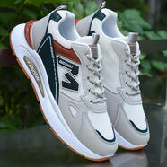 李寧新潮品牌男鞋子冬季透氣網(wǎng)面休閑男士跑步鞋老運動(dòng)鞋 D86米色 41 標準尺碼