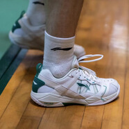 李寧（LI-NING）羽毛球鞋刀鋒2pro/max高端男女款減震防滑耐磨透氣專(zhuān)業(yè)比賽運動(dòng)鞋 無(wú)敵號AYAR015-14白綠色石宇奇款 46 (295mm)