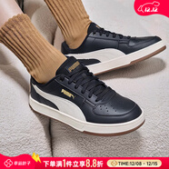 彪馬（PUMA）板鞋男鞋女鞋 冬季新款Caven 2.0運動(dòng)鞋耐磨復古情侶低幫休閑鞋子 黑色-暖白-金色LOGO-主推款 45 (內長(cháng)295mm)