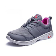 足力健大師老人鞋（斷碼）爸媽軟底男女舒適老款散步鞋 灰紅色 女款(19103)(尺碼偏小，腳肥腳寬腳異 39