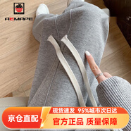 AEMAPE香蕉褲女2025春秋冬季新款加絨休閑褲女高腰寬松直筒闊腿褲子 淺灰色[直筒闊腿] M _建議96-110斤