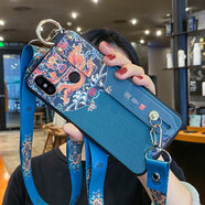 藍彩何適用小米max3手機殼如意腕帶mxa3保護3max硅膠套mx3全包磨砂軟殼m3大屏防摔3代外殼潮男女款個(gè)性創(chuàng  ) 富貴365天用壞換新送9鋼化 小米Max3