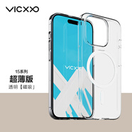 VICXXO輕薄手機(jī)殼適用于蘋果iPhone15透明保護(hù)殼磁吸裸機(jī)手感硬殼韓國(guó) 透明【超薄磁吸版】 15Plus 6.7寸 