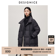 迪賽尼斯（DESIGNICE）冬季新款白鵝絨高級感通勤外套純色立領(lǐng)羽絨服女 黑色 M 建議拍前聯(lián)系客服確認
