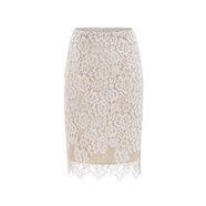 嫻汶林關(guān)關(guān)絕美巨好看的法式蕾絲半身裙包臀裙女風(fēng)情萬(wàn)種高端精致裙子 杏色半身裙 S S