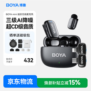 BOYA博雅mini無(wú)線(xiàn)領(lǐng)夾麥克風(fēng)手機直播收音麥克風(fēng) 戶(hù)外采訪(fǎng)短視頻收音器AI降噪一拖二迷你小話(huà)筒 全家桶