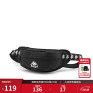 卡帕（Kappa）串標小腰包情侶男女斜挎包時(shí)尚單肩包K0CW8BX13 黑色-990 J