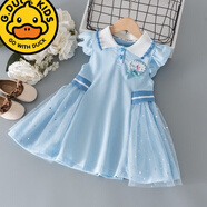 G.duck女童無(wú)袖連衣裙夏裝兒童裙子超仙小香風(fēng)可愛(ài)公主裙夏款 莎莎飛袖裙 50 建議身高40cm左右