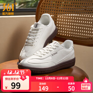 361°女鞋板鞋風(fēng)禾秋冬季新款T頭鞋薄底德訓鞋運動(dòng)百搭簡(jiǎn)約休閑鞋子女 羽毛白/爪哇 39